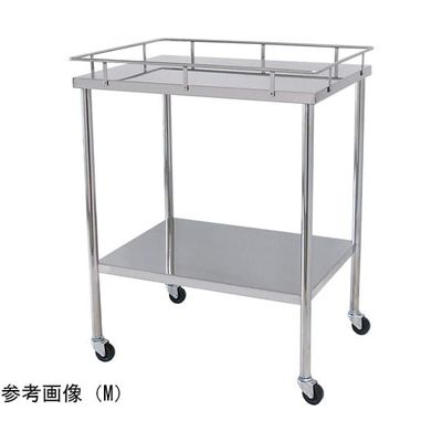 スギモト産業 ステンレス器械卓子(天板四方柵付・2段)L W750×D450×H750mm 完成品 OA-13L 1台 67-5758-35（直送品）