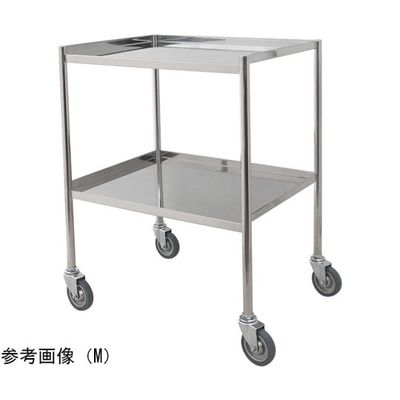 スギモト産業 ステンレス器械卓子(天板三方立ち上がり・2段)M W600×D450×H800mm 完成品 OA-26AM 1台（直送品）