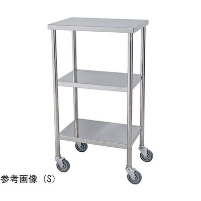 スギモト産業 ステンレス器械卓子(天板フラット・3段)M W600×D450×H850mm 完成品 OA-15BM 1台（直送品）