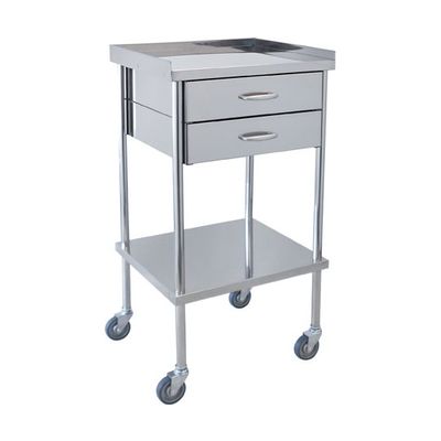 スギモト産業 引出付きステンレス器械卓子(天板三方当て板付) 引出付 W460×D410×H880mm 完成品 OA-18B 1台（直送品）