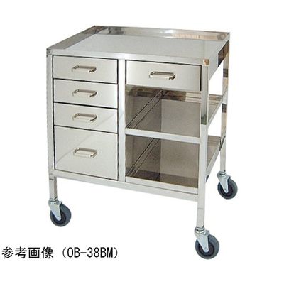 スギモト産業 繃帯交換車(天板四方立ち上がり) W750×D450×H800mm L 完成品 OB-38BL 1台 67-7083-63（直送品）