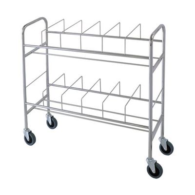 スギモト産業 カルテワゴン(ブックワゴン) ステンレス製 W975×D320×H970mm MーA 完成品 OD-41M-A 1台（直送品）