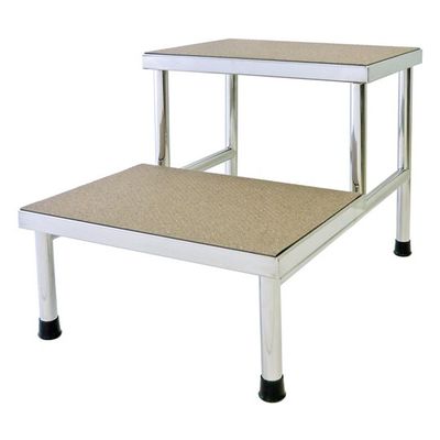 スギモト産業 二段踏台 ステンレス製 W400×D600×H400mm 完成品 OP-22-SUS 1台 67-7083-72（直送品）