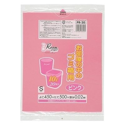 ジャパックス お部屋の中のゴミ箱１０Ｌ２０Ｐピンク　ＰＲー２０ 4521684232205 1個(20枚)（直送品）