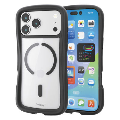 iPhone17 Pro Max ケース ハイブリッド MAGKEEP ブラック PM-A25DGRPFMBK エレコム 1個（直送品）