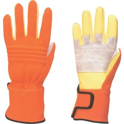 東和コーポレーション トワロン 耐切創手袋 ケブラーKCー30 消防用セラミックレザー手袋 オレンジ L KC30-OL 1双（直送品）