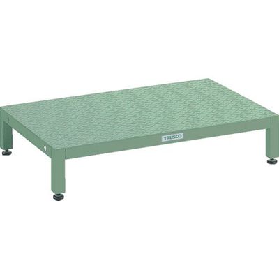 トラスコ中山 TRUSCO 高床用縞鋼板ステップ 600X600XH190~220 UFSH-0660S 1台 467-3662（直送品）