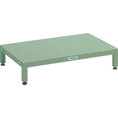 トラスコ中山 TRUSCO 高床用縞鋼板ステップ 1200X600XH190~220 UFSH-1260S 1台 467-3701（直送品）