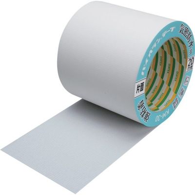 パイオラン 気密防水用テープ 片面タイプ(強粘着) 100mm×20m ホワイト KM-30-WH 100MMX20M 1セット(18巻)（直送品）