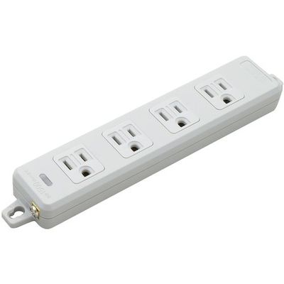 明工社 明工 横形OA用接地タップ4コ口 ランプ、マグネット付 コードなし MR7704-N 1個 414-7058（直送品）