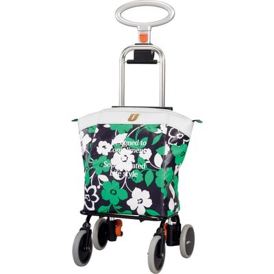 ユーバ産業 アップライン UL-0218 花柄ネイビー 343423 1台 　介援隊 W1966（直送品）