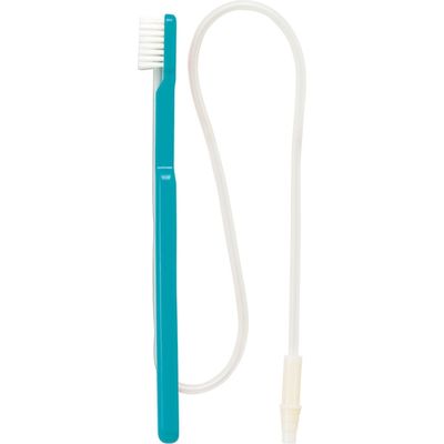 【吸引歯ブラシ】 オーラルケア 吸引ブラシ ブルー 383410 1ケース（12本入） 介援隊 E1019（直送品）