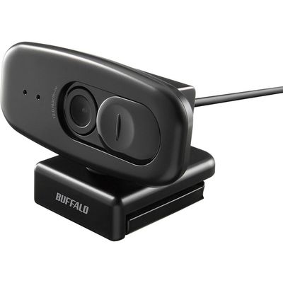 バッファロー 200万画素WEBカメラ 1080P FullHD マイク内蔵 ブラック BSW300MBK 1台（直送品）