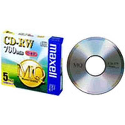 マクセル CDーRW・1ー4倍速対応・容量700MB・5枚パック・1枚ずつプラケース入り CDRW80MQ.S1P5S 1パック（直送品）