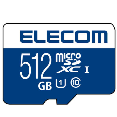 エレコム MicroSDXCカード/データ復旧サービス付/UHS-I U1 70MB/s 512GB MF-MS512GU11R 1個（直送品）