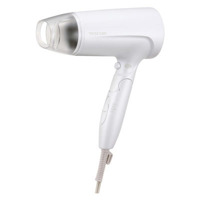 ドライヤー 大風量 速乾 騒音抑制モード マイナスイオン 折りたたみ式 ヘアドライヤー ホワイト TD460B-W テスコム 1個（直送品）
