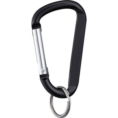 アイテック 光 カラビナ 黒 60mm KRA-601 1個 820-1603（直送品）