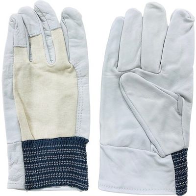 南村製作所 ラッキーワーカー 牛革クレスト甲メリヤス 703 L 白 703-L 1双 506-0185（直送品）