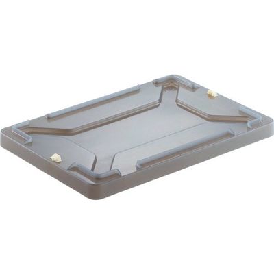 DIC エコシリーズF型コンテナ蓋(ロック付) 外寸:W423XD288XH36.5 クリアブラック F-FR-ECO CBK（直送品）