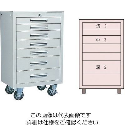 遠藤商事 キャビネットワゴン TWー48B 62-6514-26 1個（直送品）