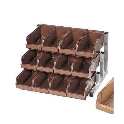 遠藤商事 スマートオーガナイザー 3段4列(12ヶ入) キャメル 62-6524-07 1ケース(12個)（直送品）