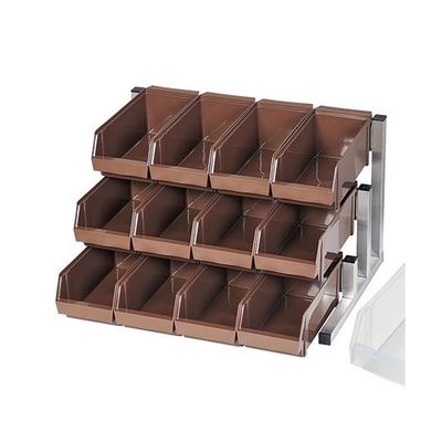 遠藤商事 スマートオーガナイザー 3段4列(12ヶ入) ホワイト 62-6524-08 1ケース(12個)（直送品）