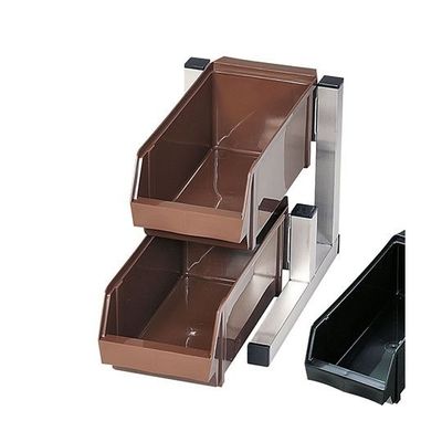 遠藤商事 スマートオーガナイザー 2段1列(2ヶ入) ブラック 62-6523-69 1ケース(2個)（直送品）