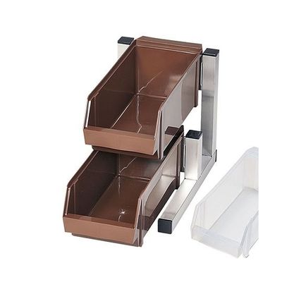 遠藤商事 スマートオーガナイザー 2段1列(2ヶ入) ホワイト 62-6523-72 1ケース(2個)（直送品）