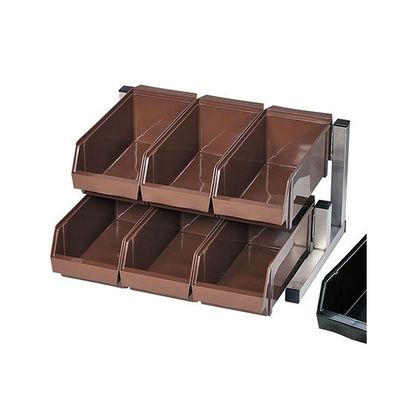 遠藤商事 スマートオーガナイザー 2段3列(6ヶ入) ブラック 62-6523-79 1ケース(6個)（直送品）