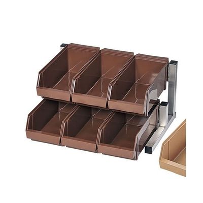 遠藤商事 スマートオーガナイザー 2段3列(6ヶ入) キャメル 62-6523-81 1ケース(6個)（直送品）