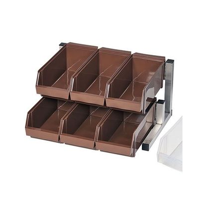 遠藤商事 スマートオーガナイザー 2段3列(6ヶ入) ホワイト 62-6523-82 1ケース(6個)（直送品）