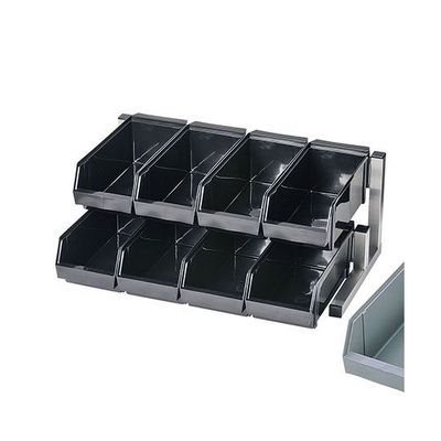 遠藤商事 スマートオーガナイザー 2段4列(8ヶ入) グレー 62-6523-83 1ケース(8個)（直送品）