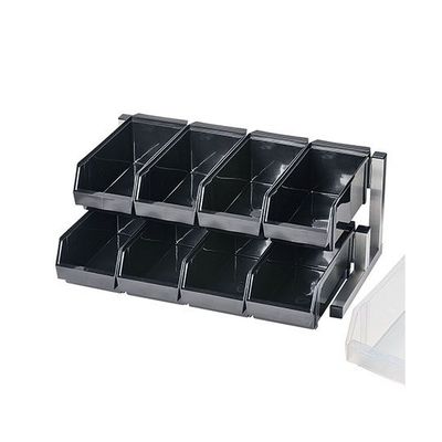 遠藤商事 スマートオーガナイザー 2段4列(8ヶ入) ホワイト 62-6523-87 1ケース(8個)（直送品）