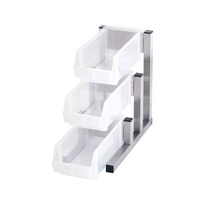 遠藤商事 スマートオーガナイザー 3段1列(3ヶ入) ブラック 62-6523-89 1ケース(3個)（直送品）