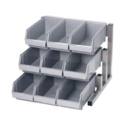 遠藤商事 スマートオーガナイザー 3段3列(9ヶ入) ホワイト 62-6524-03 1ケース(9個)（直送品）