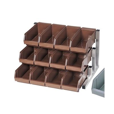 遠藤商事 スマートオーガナイザー 3段4列(12ヶ入) グレー 62-6524-04 1ケース(12個)（直送品）