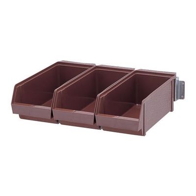 遠藤商事 オーガナイザー3列壁掛式茶 62-6524-71 1個（直送品）