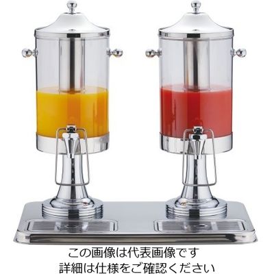 遠藤商事 KINGO ジュースディスペンサー 4L S10502(2連タイプ) 62-6531-91 1個（直送品）