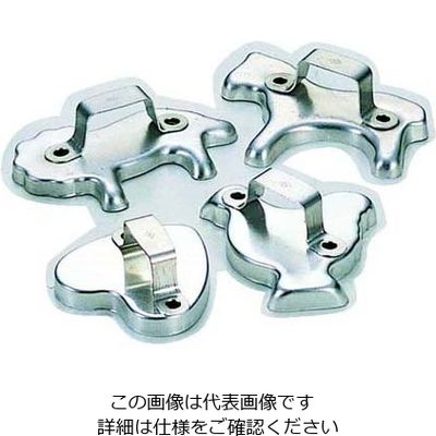 久保寺軽金属工業所 アルミ #1クッキー抜型 (4ヶ入) 62-6574-67 1ケース(4個)（直送品）