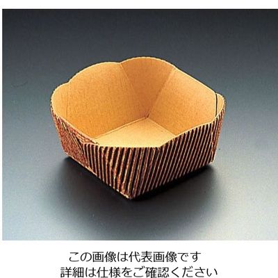 天満紙器 ベーキングトレー リーフ柄正方型 CTー205 (50枚入) 62-6576-97 1ケース(50枚)（直送品）