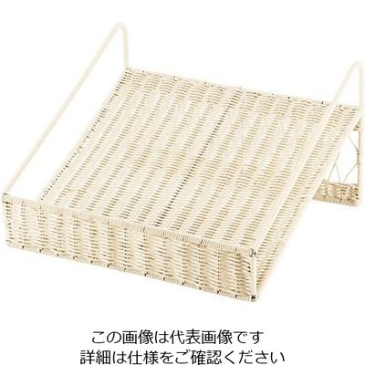 萬洋 樹脂横置きフランスパンスタンド 深型(白) 62-6581-12 1個（直送品）