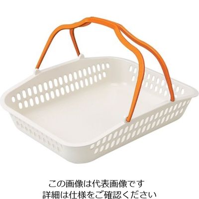 よし与工房 セルフバスケット中深型YKー1000ーV オレンジ 62-6583-42 1個（直送品）