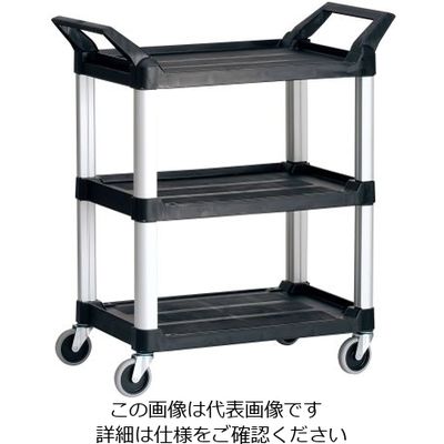 Trust トラスト Hi5ユーティリティーカート S3段 ブラック 4011 1個 62-6590-49（直送品）