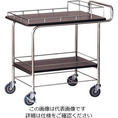 遠藤商事 木目調 サービスワゴン 62-6591-09 1個（直送品）