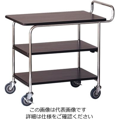 遠藤商事 木目調 サービスワゴン 62-6591-10 1個（直送品）