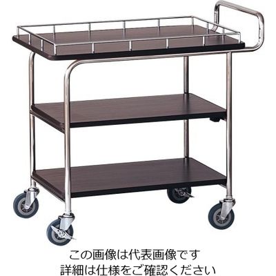 遠藤商事 木目調 サービスワゴン 62-6591-11 1個（直送品）