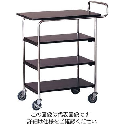 遠藤商事 木目調 サービスワゴン 62-6591-12 1個（直送品）