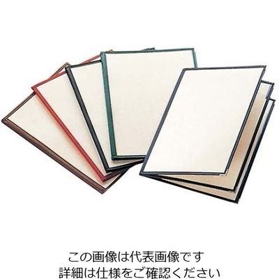 えいむ クリアテーピング メニューブック 合皮 LTBー46 茶 61-7998-99 1個（直送品）