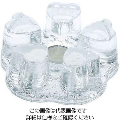 カンダ ガラス ティーウォーマー ハート 62-3827-07 1個（直送品）