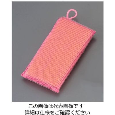 ワコー ワコーストロング タフネットスポンジ (5個入)ピンク 62-6606-30 1ケース(5個)（直送品）